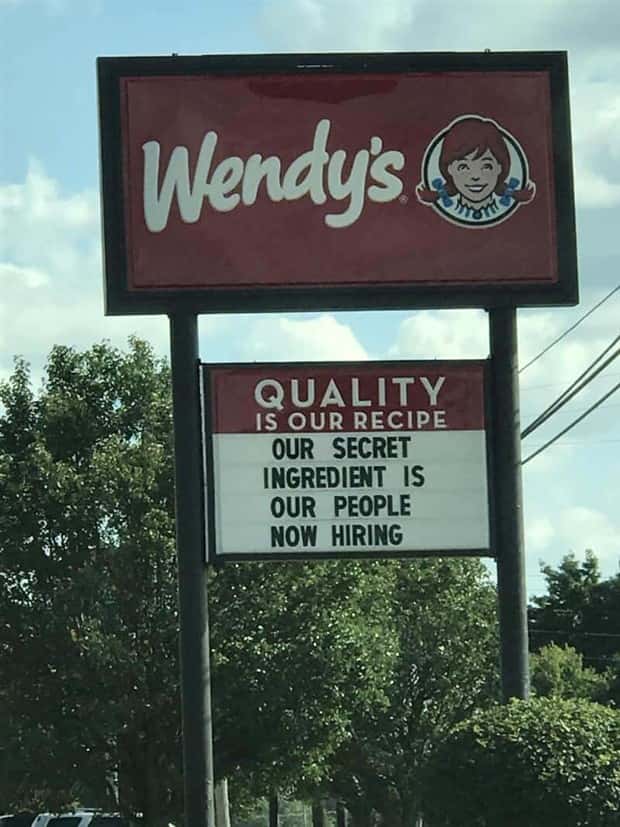 now hiring signs 8 These Fast Food Signs Are Pure Gold (25 photos)