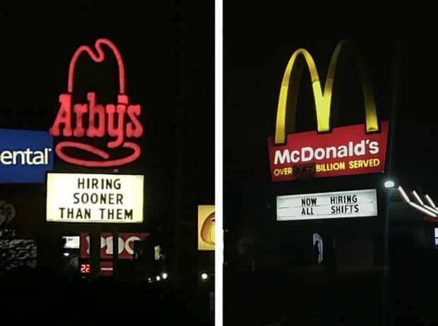 now hiring signs 9 These Fast Food Signs Are Pure Gold (25 photos)