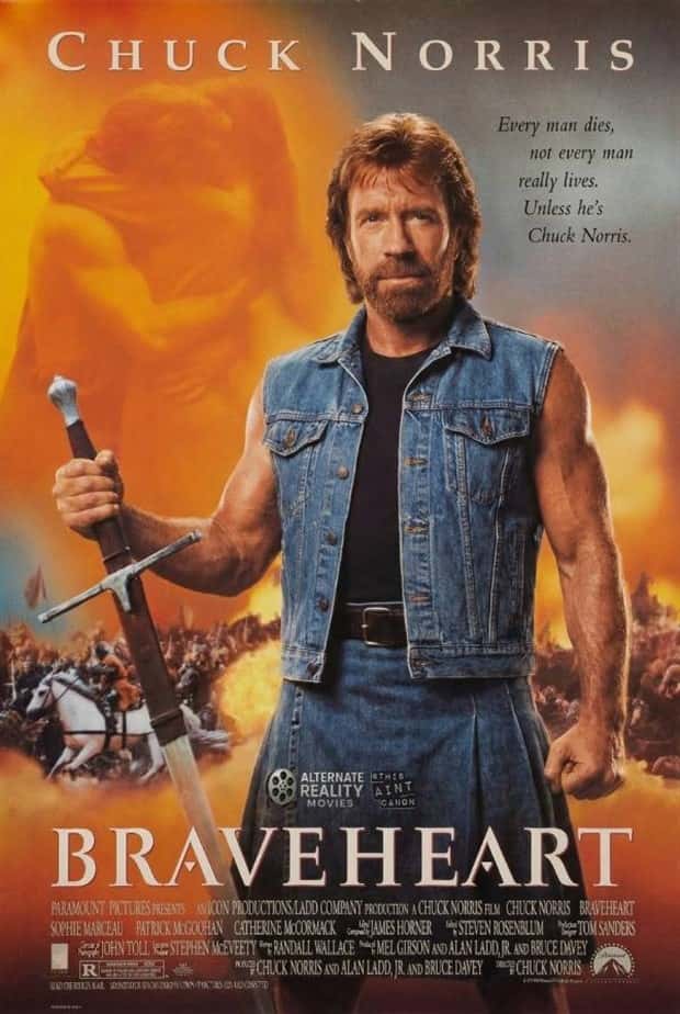 Iconic Movie Posters Improved By Chuck Norris (19 photos)