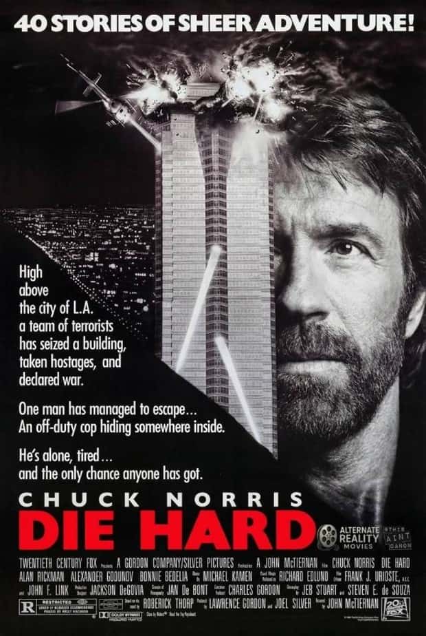 Iconic Movie Posters Improved By Chuck Norris (19 photos)