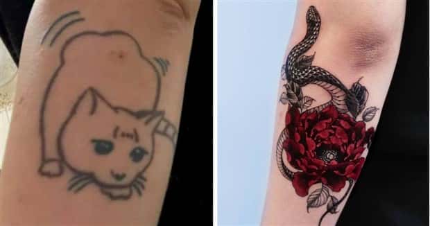 Creative Cover Ups for Scars and Failed Tattoos (23 photos)