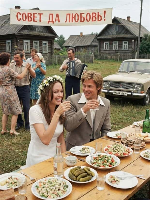 If Hollywood Stars Lived in 90s Russia (31 photos)