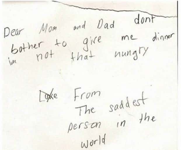 funny kids notes 12 30 Child Written Messages With Unintended Humor (30 photos)