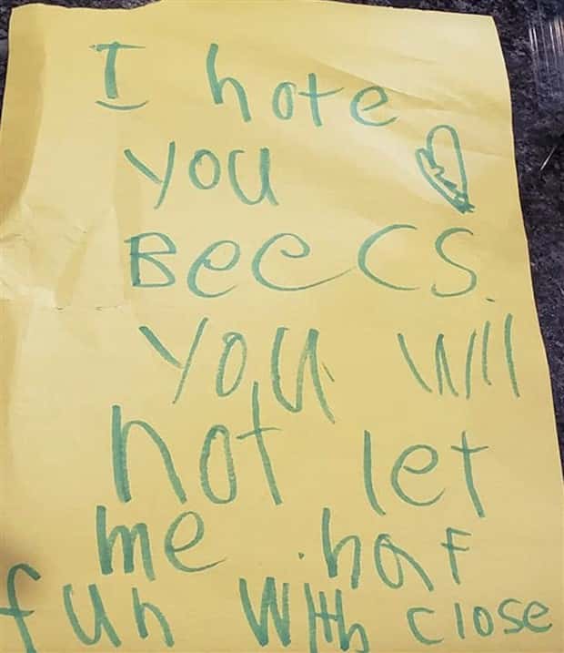 funny kids notes 18 30 Child Written Messages With Unintended Humor (30 photos)