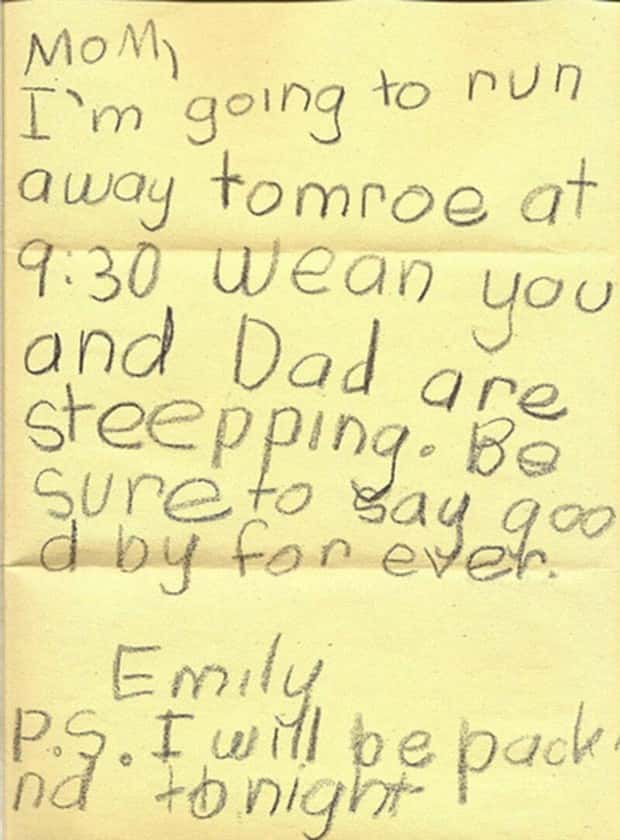 funny kids notes 22 30 Child Written Messages With Unintended Humor (30 photos)