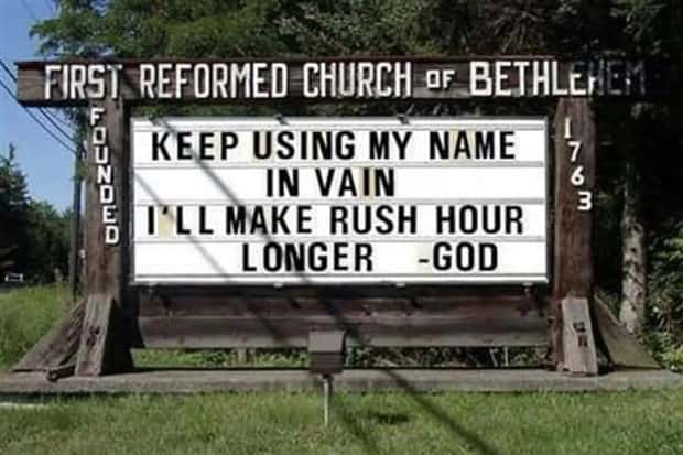 amusing church signs 1 Funny Church Signs That Preach Humor (30 photos)