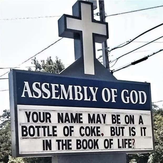 amusing church signs 19 Funny Church Signs That Preach Humor (30 photos)