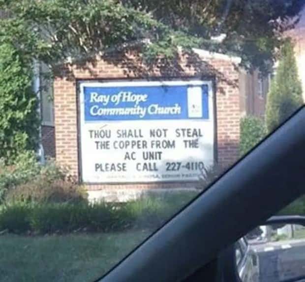 amusing church signs 22 Funny Church Signs That Preach Humor (30 photos)