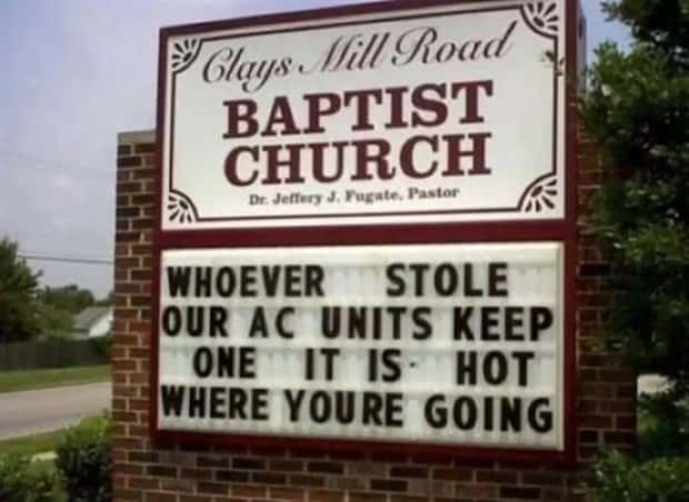 amusing church signs 28 Funny Church Signs That Preach Humor (30 photos)
