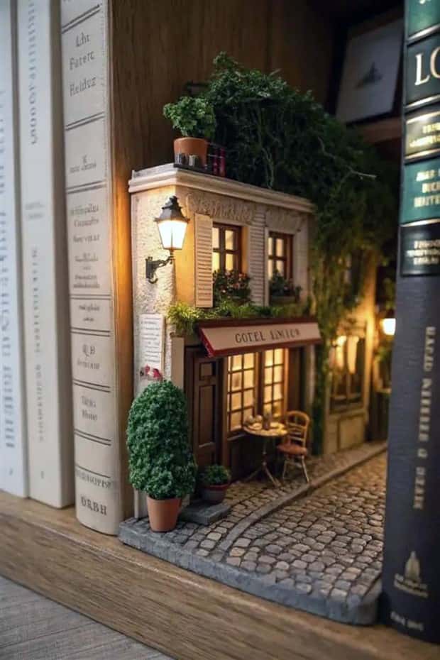 Artistic Bookends With Miniature Dioramas Inside (24 photos)