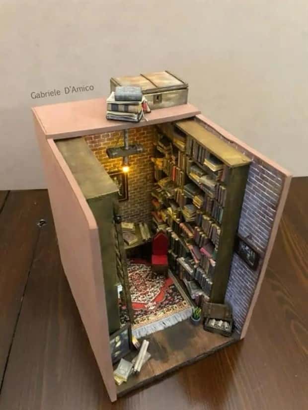 Artistic Bookends With Miniature Dioramas Inside (24 photos)