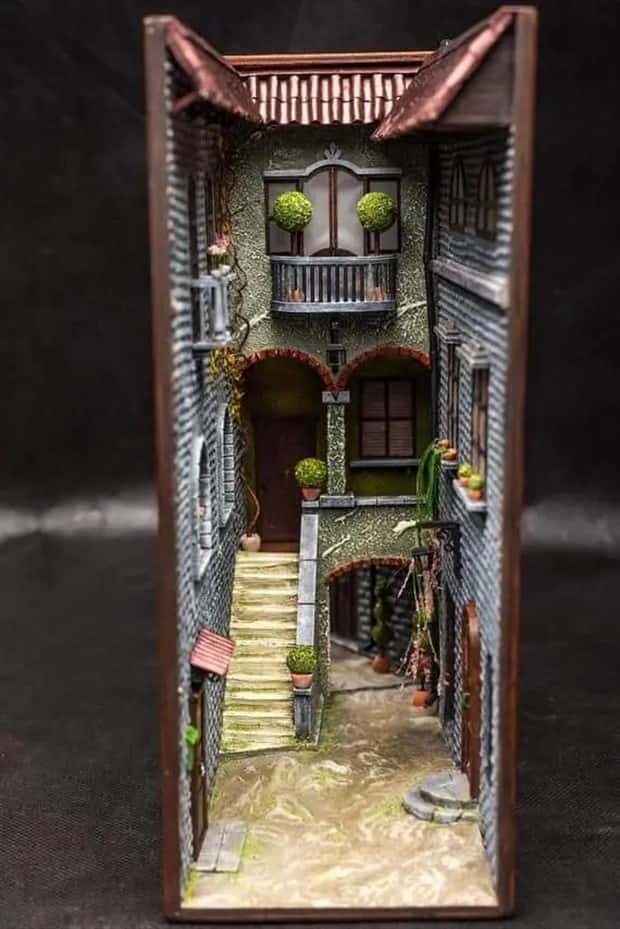 Artistic Bookends With Miniature Dioramas Inside (24 photos)