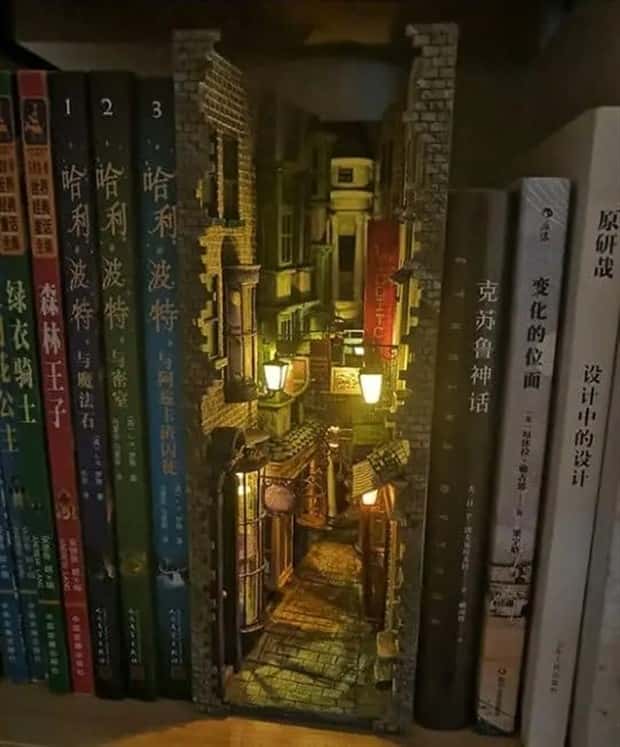 Artistic Bookends With Miniature Dioramas Inside (24 photos)