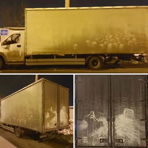 Artistic Sketches Found on Dirty Cars (23 photos)