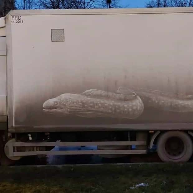 Artistic Sketches Found on Dirty Cars (23 photos)