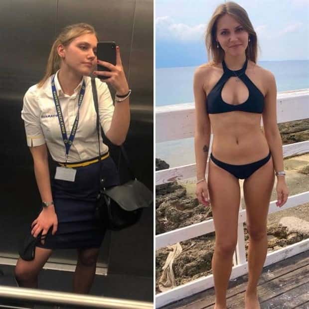 flight attendants without their uniforms 26 Beautiful Flight Attendants Without Their Uniforms (36 photos)