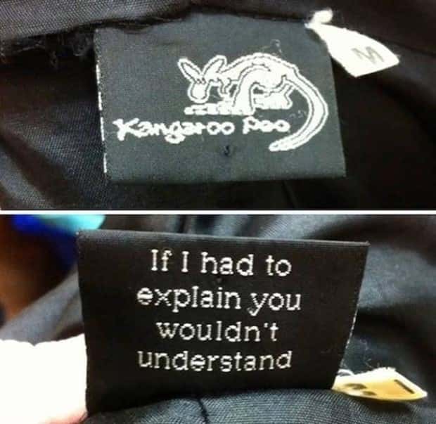 silly clothing tags 1 Funny Secrets Printed on Clothing Tags (20 photos)