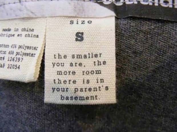 silly clothing tags 20 Funny Secrets Printed on Clothing Tags (20 photos)
